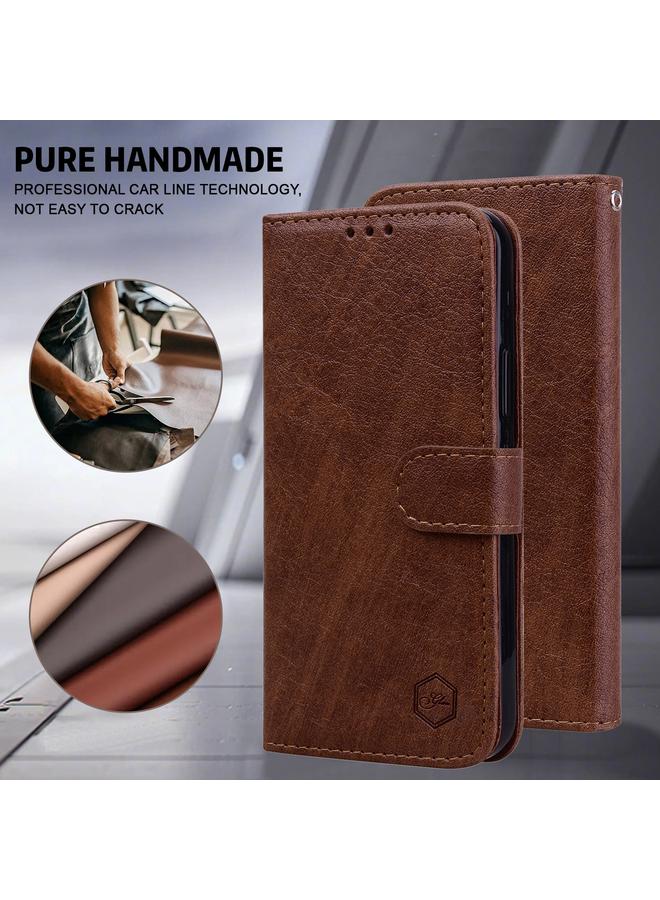 S-TOP Case For iPhone 11 Pro Max Skin Feeling Oil Leather Texture PU + TPU Phone Case - Image 2