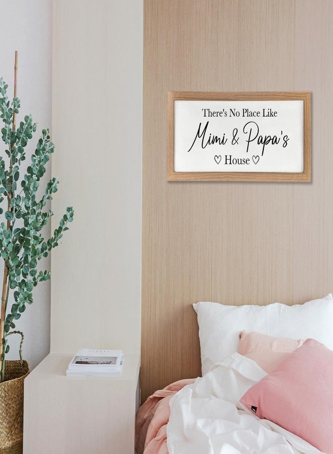 BELLOWDEER Mother's Day Gifts, Gift for Grandma Birthday, Best Grandma Gifts, Dining Room Wall Decor, Farmhouse Wall Decor Rustic Kitchen Modern Framed Room Wood Hanging Plaque-Mimi and Papa's House Decoration - Image 5