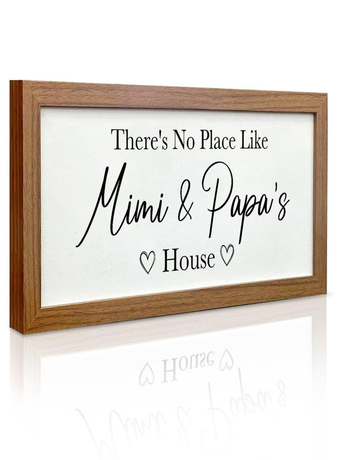 BELLOWDEER Mother's Day Gifts, Gift for Grandma Birthday, Best Grandma Gifts, Dining Room Wall Decor, Farmhouse Wall Decor Rustic Kitchen Modern Framed Room Wood Hanging Plaque-Mimi and Papa's House Decoration - Image 1