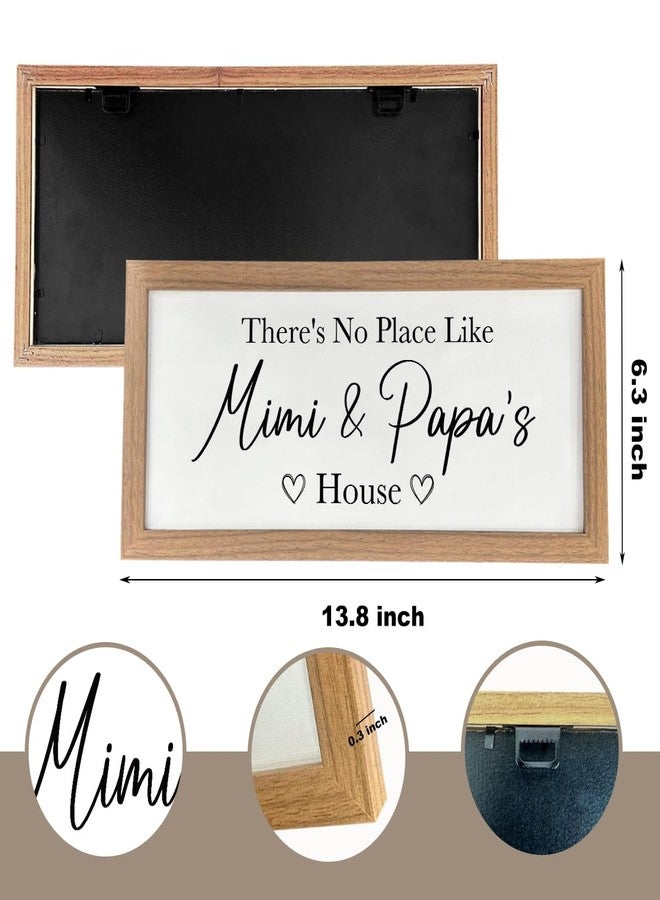 BELLOWDEER Mother's Day Gifts, Gift for Grandma Birthday, Best Grandma Gifts, Dining Room Wall Decor, Farmhouse Wall Decor Rustic Kitchen Modern Framed Room Wood Hanging Plaque-Mimi and Papa's House Decoration - Image 2