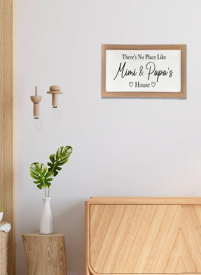 BELLOWDEER Mother's Day Gifts, Gift for Grandma Birthday, Best Grandma Gifts, Dining Room Wall Decor, Farmhouse Wall Decor Rustic Kitchen Modern Framed Room Wood Hanging Plaque-Mimi and Papa's House Decoration - Image 3