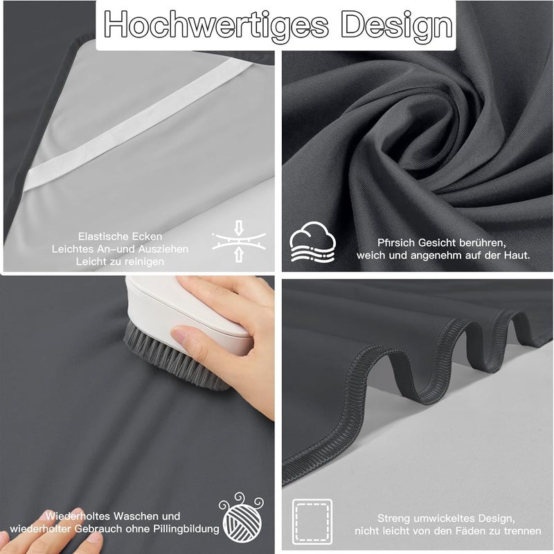 ohano Mattress Protector 70 x 140 cm Waterproof Incontinence Pad Washable Mattress Protector Waterproof Mattress Covers Incontinence Bed Underlay Waterproof Mattress Topper Dark Grey - Image 4
