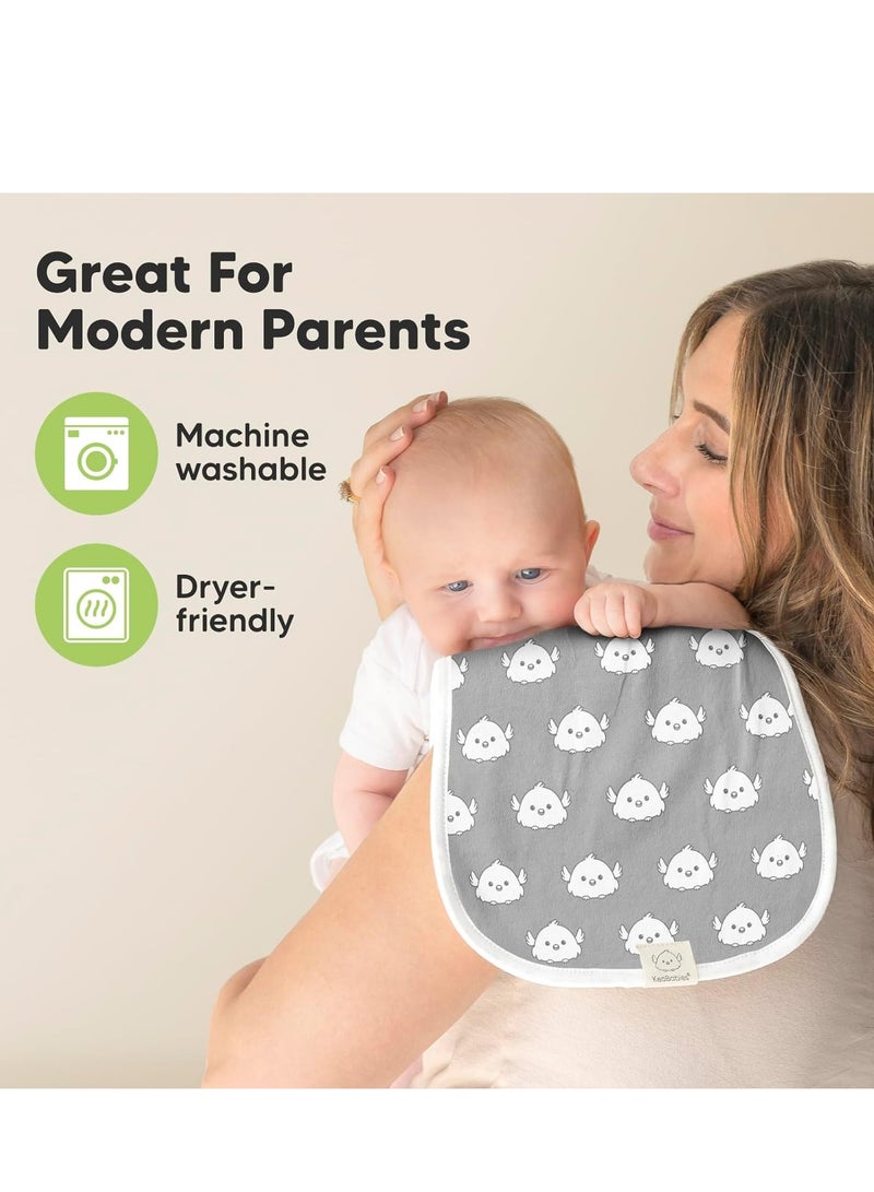 5 Pack Organic Burp Cloths for Baby Boys and Girls Ultra Absorbent Burping Cloth Burp Clothes Newborn Towel Drooling Up Rags  Burp Cloth Bib for Unisex Boy Girl  Burp Cloths