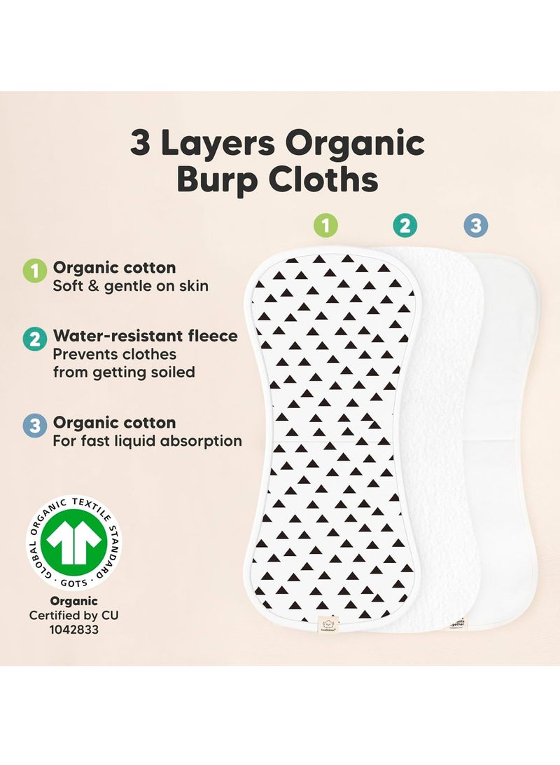 5 Pack Organic Burp Cloths for Baby Boys and Girls Ultra Absorbent Burping Cloth Burp Clothes Newborn Towel Drooling Up Rags  Burp Cloth Bib for Unisex Boy Girl  Burp Cloths