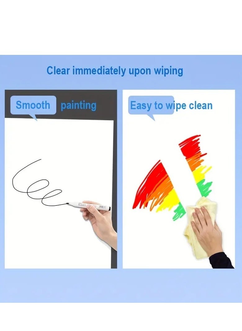 Generic - 1 Roll Electrostatic Adsorption Whiteboard For Writing, Drawing, Washable And Removable Wallpaper, Protective Decoration For Office And Home Walls, Soft Whiteboard For Graffiti - Image 1