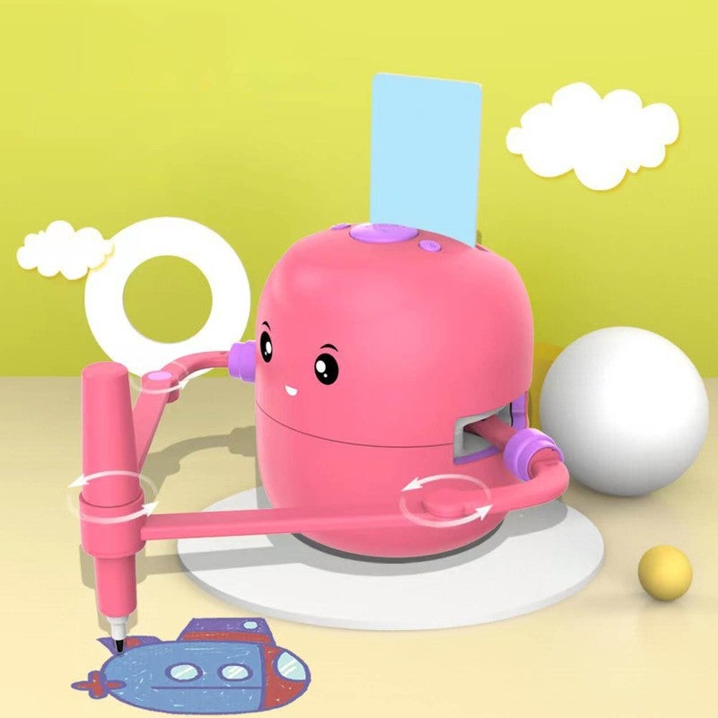 Drawing Robot: 12.5*11*11 Green, Durable Child-safe Material, 100 Word Cards - Skill-building Interactive Learning Toy for Kids Ages 5+ - Image 5