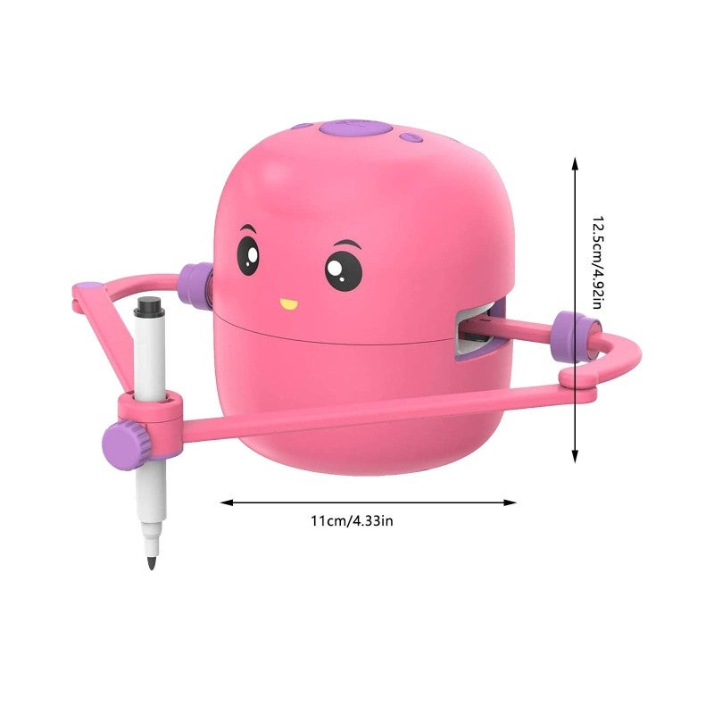 Drawing Robot: 12.5*11*11 Green, Durable Child-safe Material, 100 Word Cards - Skill-building Interactive Learning Toy for Kids Ages 5+ - Image 2