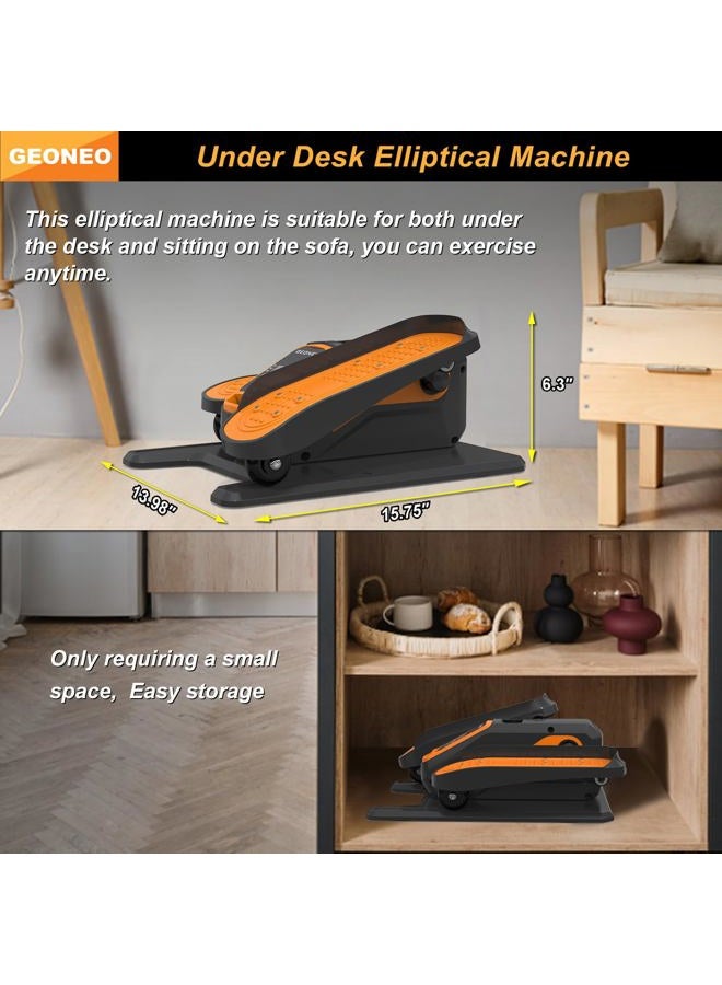 GEONEO Under Desk Elliptical Machine, Electric Elliptical Exerciser for Senior, Quiet & Small Electric Seated Pedal Exerciser for Home with Display Monitor, Remote Control & 12 Adjustable Speeds - Image 2