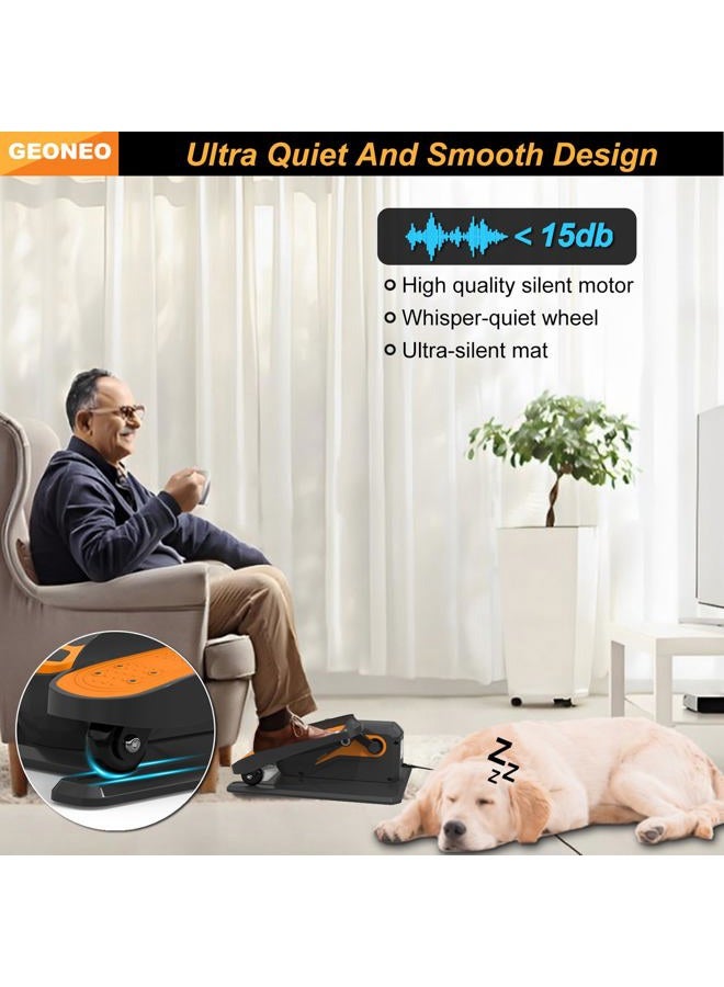 GEONEO Under Desk Elliptical Machine, Electric Elliptical Exerciser for Senior, Quiet & Small Electric Seated Pedal Exerciser for Home with Display Monitor, Remote Control & 12 Adjustable Speeds - Image 4