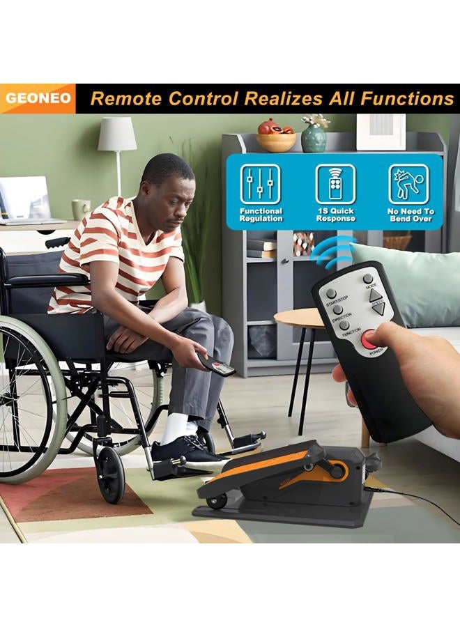 GEONEO Under Desk Elliptical Machine, Electric Elliptical Exerciser for Senior, Quiet & Small Electric Seated Pedal Exerciser for Home with Display Monitor, Remote Control & 12 Adjustable Speeds - Image 5