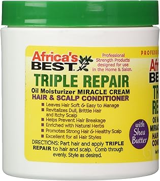 Africa's BEST Africas Best Triple Repair Oil Moisturizer Cream Hair Scalp Conditioner 170g - Image 2