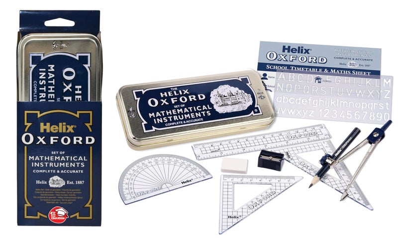 Helix Oxford Maths Set with Storage Tin - Image 1