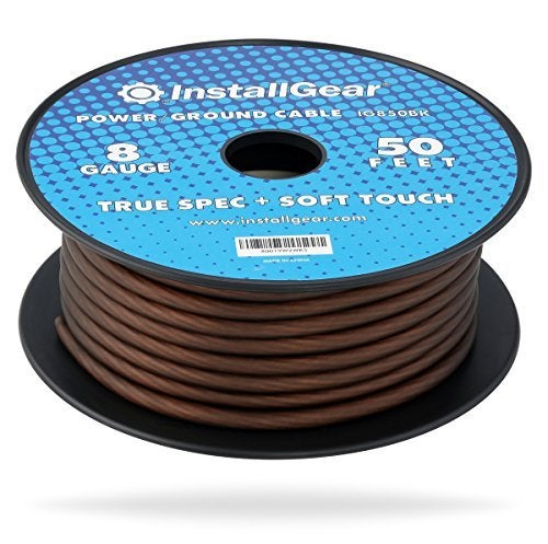 InstallGear كابل إنستال جير 8 قياس (50 قدم) من الألمنيوم المطلي بالنحاس - كابل أساسي للسيارات، كابل طاقة ومأرض للسيارة، كابل بطارية، كابل مكبر صوت السيارة، كابل لحام مقطورة RV 8ga - Image 5