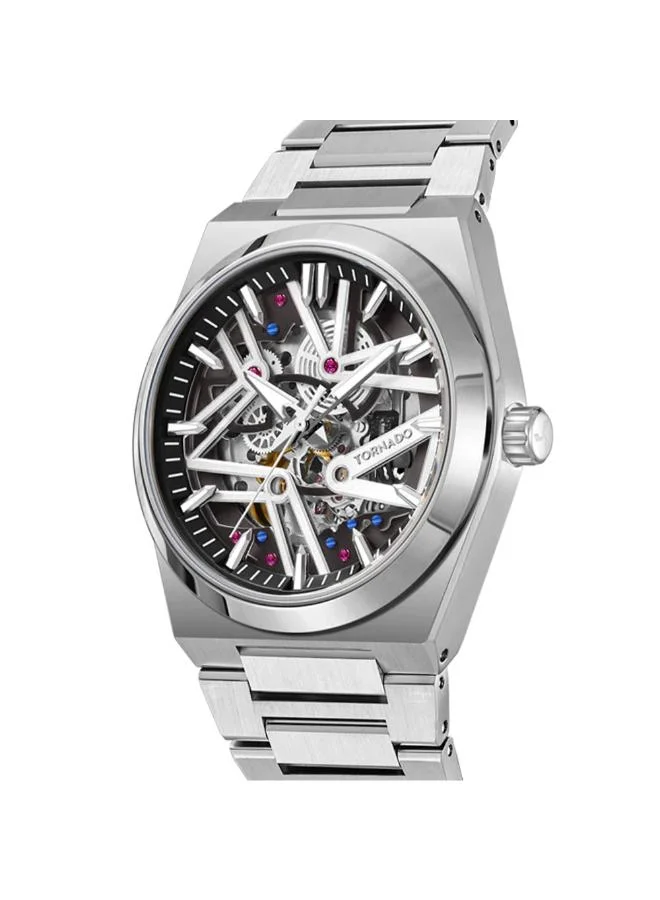 TORNADO Black Men's Metal Automatic Watch T24301-SBSB - 43 mm for Men | Best Price UAE
