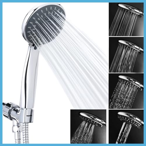 Briout Filtered Shower Head with Handheld High Pressure 5 Spray Mode Showerhead with Hose Bracket Filter for Hard Water - Image 3
