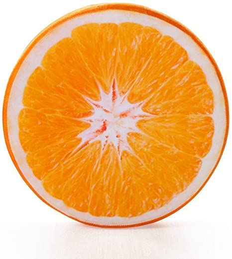 ME  YOU ME&YOU Fruit Pillow| Round Shape Fruits Decorative Cushion| Watermelon Kiwi| Orange Fruit Cushion Pack-3 - Image 4
