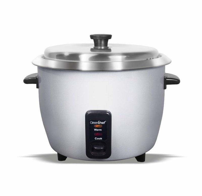 Greenchef STARC Electric Rice Cooker 1.8 Litre Capacity Stainless Steel Single Bowl Automatic Electric Rice Cooker Comet (SS Cooking plate, Measuring Cup, Scoop) - Image 1