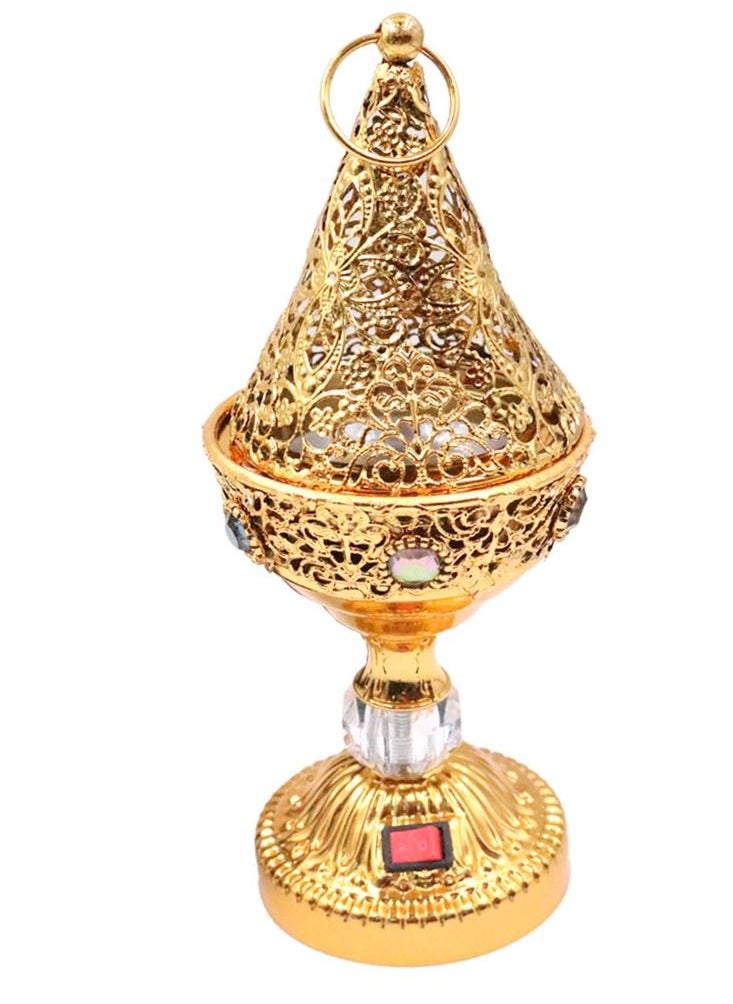 Generic Electric Oud Bakhoor Incense Burner Mini Gold - WF-021G  - Image 1