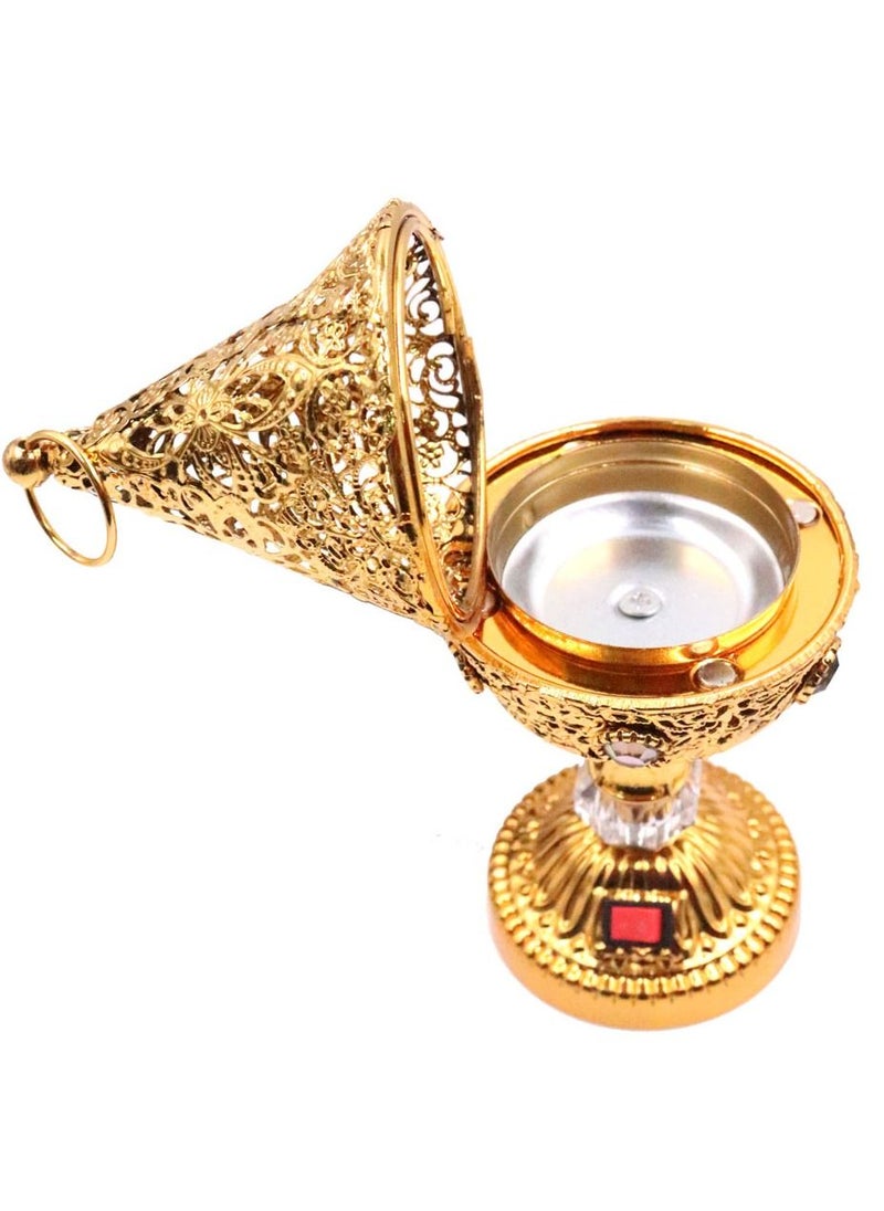 Generic Electric Oud Bakhoor Incense Burner Mini Gold - WF-021G  - Image 2