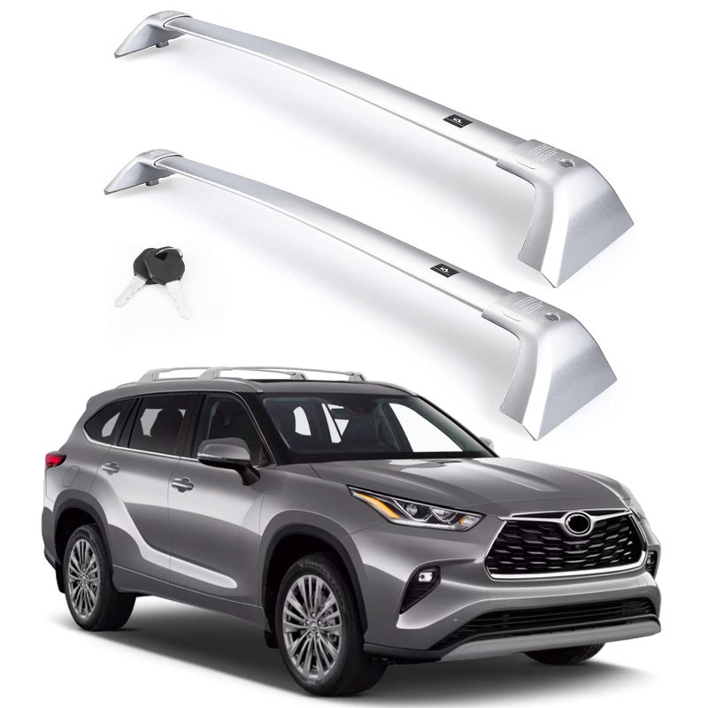 Autekcomma Lockable Heavy Duty Roof Rack Crossbar Fits for 2020-2026 Toyota Highlander XLE/XSE/Limited/Platinum/Hybrid, (Not Fit for Highlander L/LE/LE Hybrid), Anti Theft Max 260 lbs for Kayak - Image 1