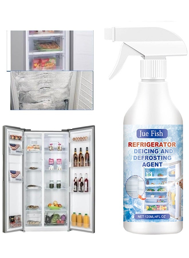 JUE-FISH Defrosting Spray for Fridge Freezer, Refrigerator Defrosting Spray, Refrigerator Deicing and Defrosting Agent, Spray for Defrosting Refrigerator and Freezer (120ml) - Image 1