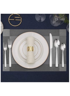 XiuWoo 30-Piece Knife Fork Spoon Full Set Silver  - Image 2