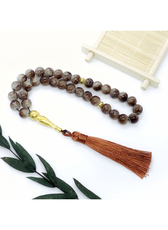 Tasbih 33 الصلاة الخرز 10mm المسلمة الإسلامية القذائف الرائعة اليدوية - Image 1