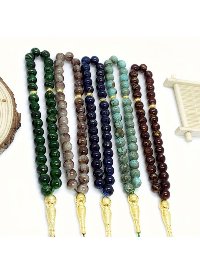 Tasbih 33 الصلاة الخرز 10mm المسلمة الإسلامية القذائف الرائعة اليدوية - Image 3