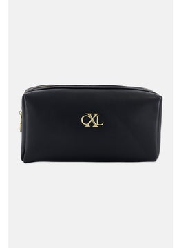 Christian Lacroix Women Brand Logo Cosmetic Pouch, Black  - Image 1