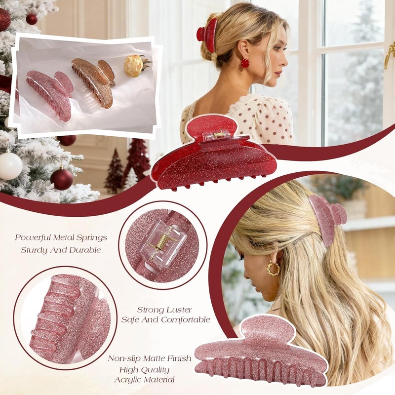 3 Pack Recycled Acrylic Hair Claw Clips - Strong Hold for Thick & Thin Hair - Image 2