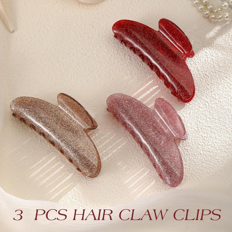 3 Pack Recycled Acrylic Hair Claw Clips - Strong Hold for Thick & Thin Hair - Image 3
