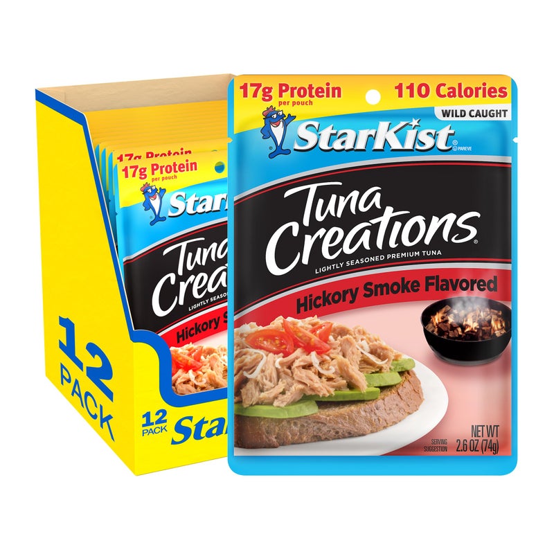 StarKist Tuna Creations Hickory Smoked Pouch 26 oz  12 Pack Wild Caught High Protein Shelf Stable Seafood Gluten Free Soy Free No Draining Ready to Eat for Salads and Sandwiches - Image 3