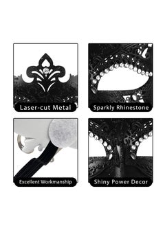 NIBEMINENT Masquerade Mask for Women, SYOSI Metal Venetian Party, Fit Costume Party Ball Prom Mardi Gras Wall Decoration  - Image 3