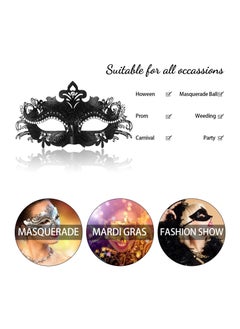 NIBEMINENT Masquerade Mask for Women, SYOSI Metal Venetian Party, Fit Costume Party Ball Prom Mardi Gras Wall Decoration  - Image 5