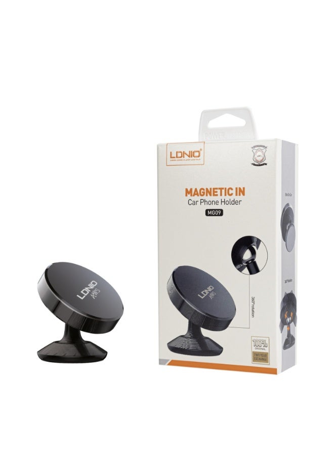 LDNIO MG09 Magnetic Car Phone Holder – 360° Rotation, Strong Magnet, Dashboard Mount - Image 1