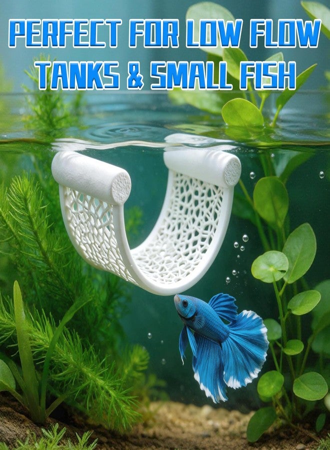 LUSTRIB 1 Pcs Floating Betta Hammock, Arc Shape Betta Fish Hammock Resting Platform, Floating Fish Shrimp Hideout for Small Aquariums, Betta Tank Decor Accessories (White) - Image 4