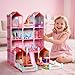 CUTE STONE Huge Dollhouse for Girls Large Pretend Play Pink Doll House Gift for Kids - Image 4