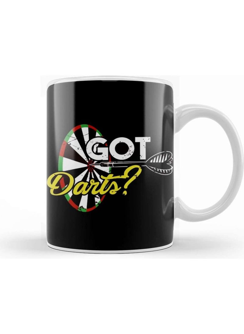 Baskı Dükkanı - Print Shop Darts Dartboard Bullseye Dartist Dart Board Team Throwing Mug Porcelain - Image 1