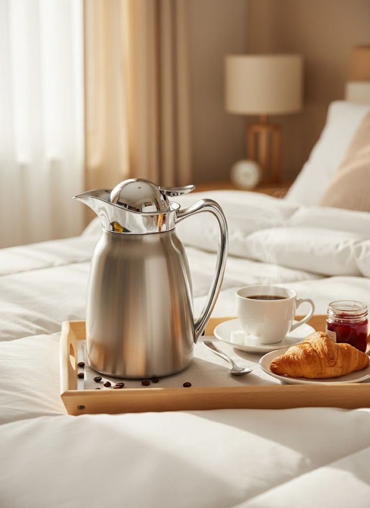 تراست ترمس شاي/قهوة ستانلس ستيل 0.6 لتر – فضي - Image 1