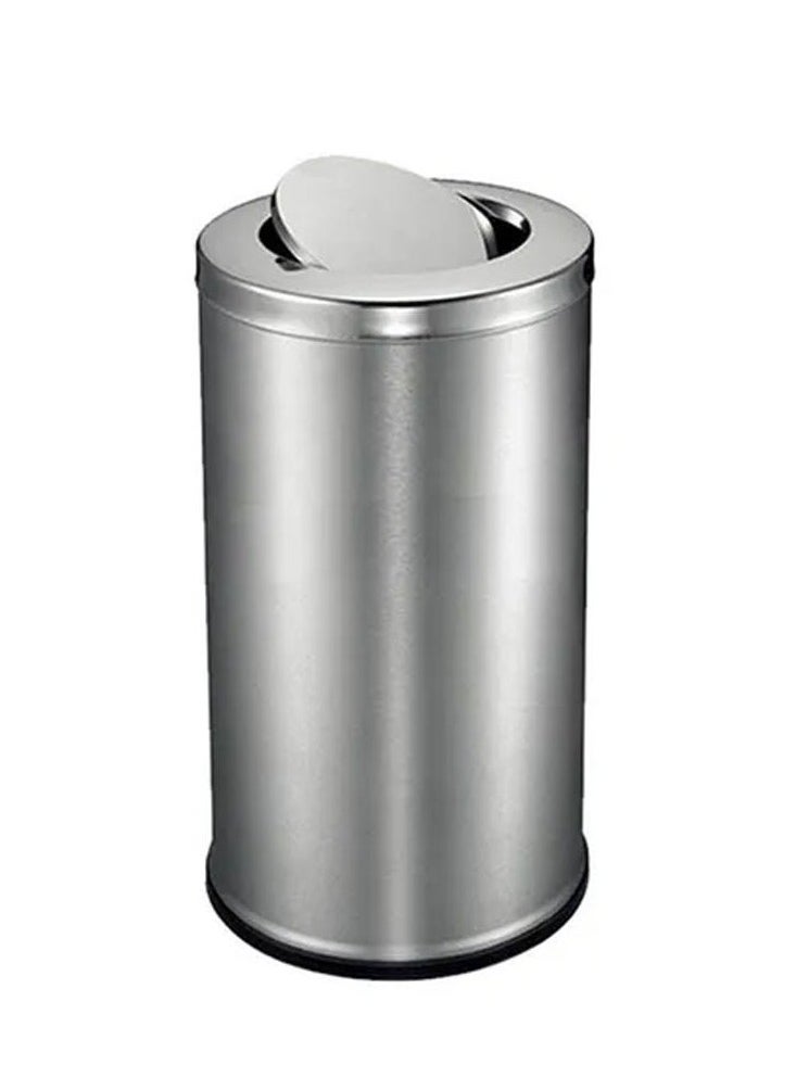 EKO SWING SERIES | Brushed & Glossy Stainless Steel Finish | Fingerprint-Resistant | Swing-Top Trash Bin | 56L 
