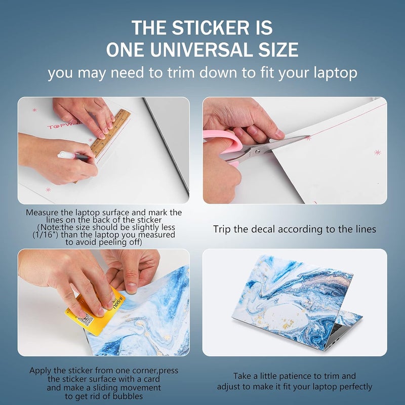 icolor Laptop Skin Sticker Decal 12 13 13.3 14 15 15.4 15.6 inch Personalized Universal Notebook Vinyl Skin Stickers Cover Art Decal Computer Protector - Image 2