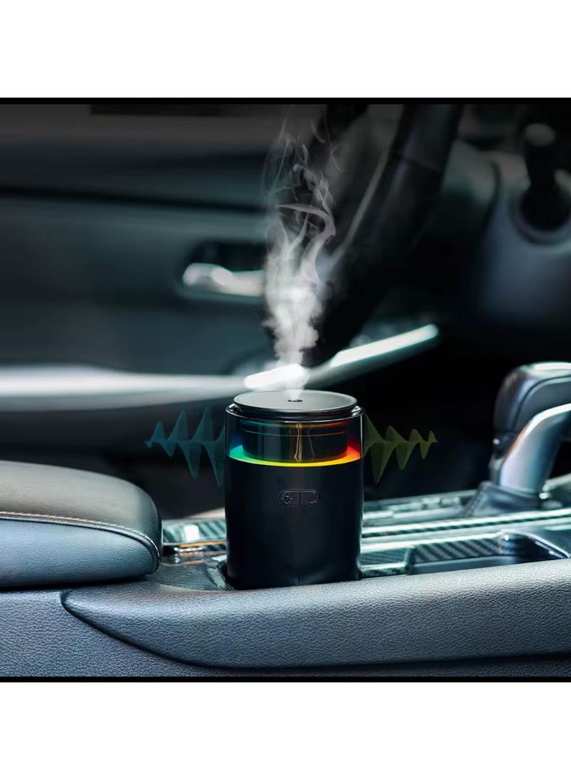 أبيكس مودز موزع عطر ومرطب للسيارة 80 مل – بمنفذ USB Type-C وأضواء LED وفوّاح زيوت عطرية بالموجات فوق الصوتية للسيارة والمنزل - Image 1