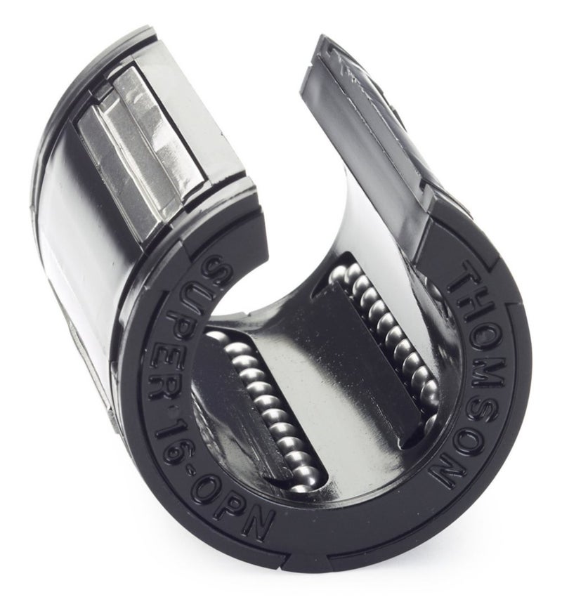 SUPER8OPN, Ball Bushing Bearing, Super, Open, for continuously supported applications, self-aligning; use with 0.5 in Diameter Shaft, Class L
