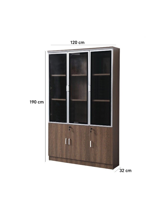 بيتي دولاب مكتبي بني خشب للملفات 3 درفات - Image 3