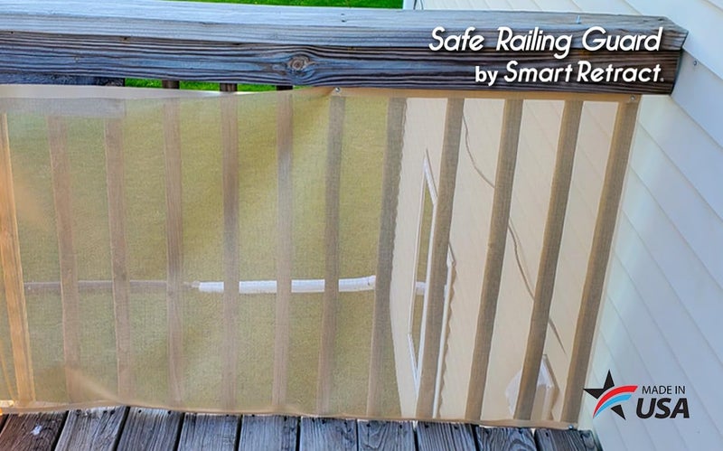 Smart Retract حماية الدرابزين الآمن  شبكة أمان داخلية وخارجية للسلالم والشرفات  حماية للأطفال والحيوانات الأليفة  حماية الدرابزين في المقاهي - Image 3