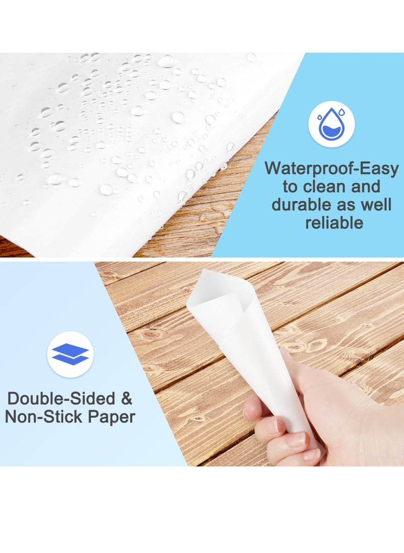 KASTWAVE 100 قطعة من ورق الماس مقاس 15 × 10 سم/6 × 4 بوصة، ورق تحرير مزدوج الجوانب، ورق تحرير غير لاصق لطلاء الماس 5D، أوراق تغطية لطلاء جوهرة الماس، ملحقات فن الماس  - Image 5