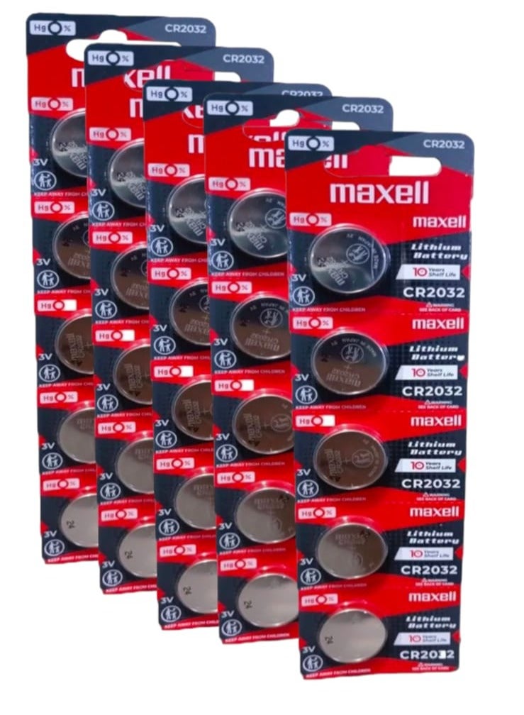 Maxell Lithium battery, 25 pieces, model CR2032, made in Japan