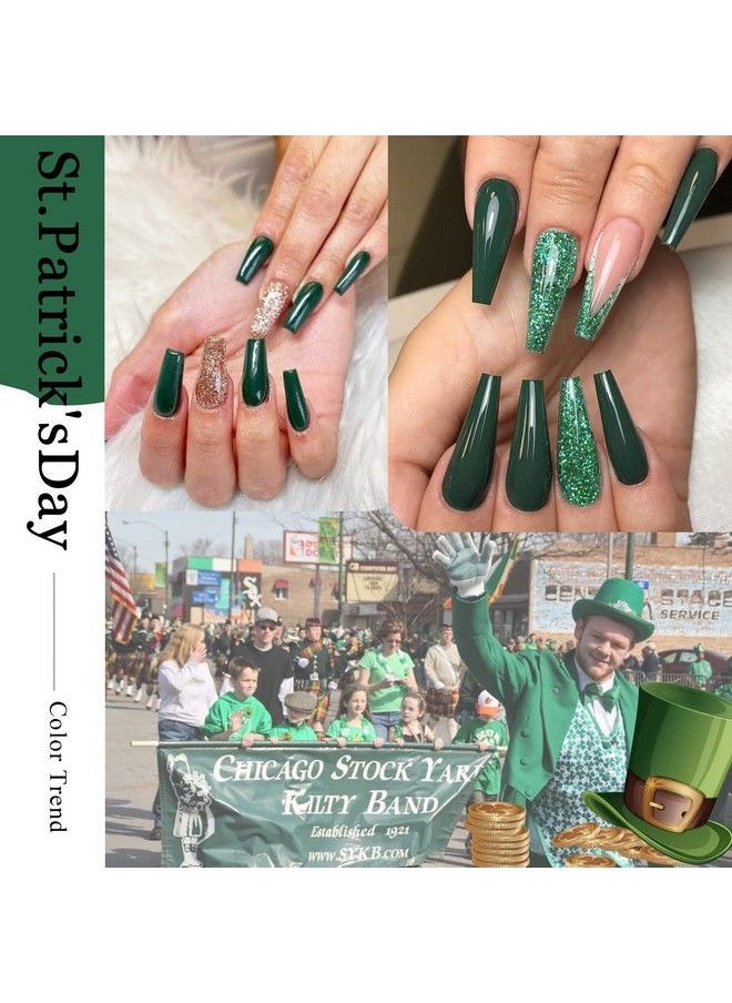 AZUREBEAUTY Dip Powder Set St Patricks 6 Colors Glitter Red Green Nail Dipping Powder French Nail Art Gel Manicure Salon Diy At Home Christmase Gifts  - Image 4
