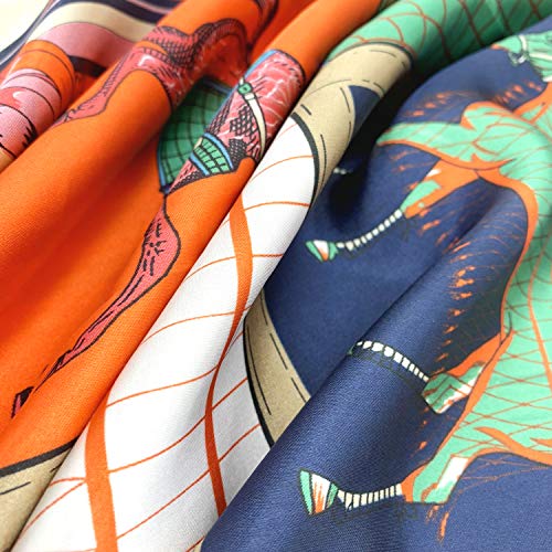 YOUR SMILE Silk Feeling Scarf Women's Fashion Pattern Classic Checker Large Square Satin Headscarf (319) - Image 3