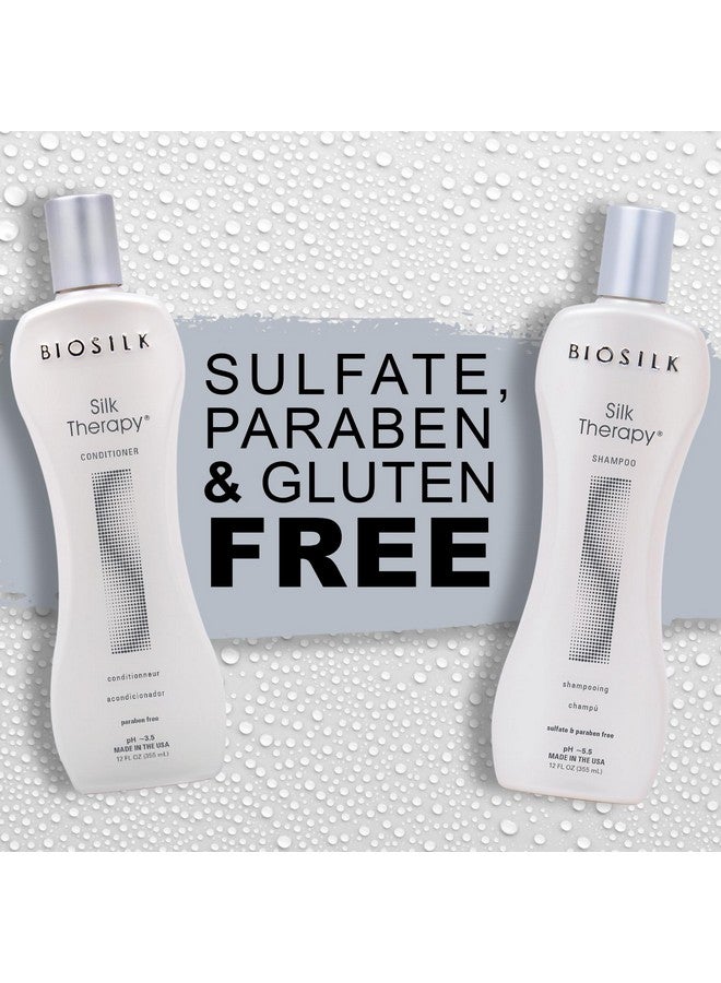 بيوسيلك مجموعة شامبو وبلسم BioSilk Silk Therapy Duo للعناية بالشعر وتنظيفه بلطف للحصول على لمعان مذهل، خالية من الكبريتات والبارابين والقسوة، 12 أونصة (عبوة من قطعتين) - Image 4
